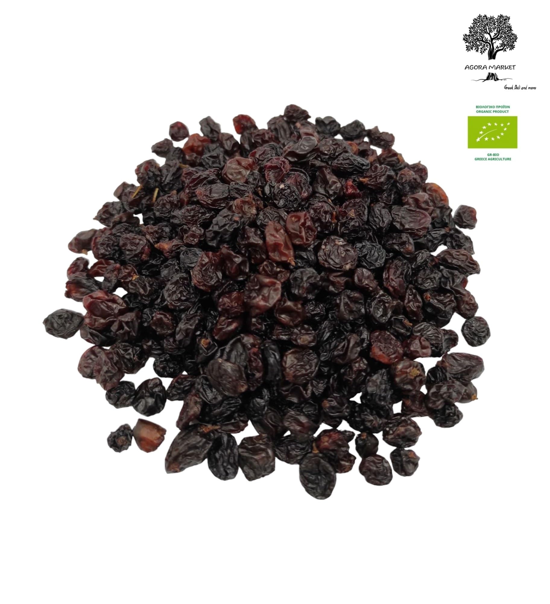 Pasas de Grosella Corintias Negras Secas Griegas Orgánicas Certificadas (ODP) (490 gramos)