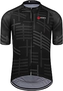 GCRFL Men's Cycling Jersey with 3 Rear Pockets + Zipper Pocket