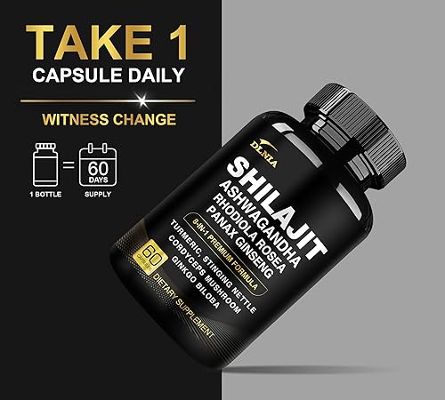 Miniatura 5 de Shilajit 8 en 1 para hombres y mujeres con suplemento orgánico del Himalaya Ashwaganda con Rhodiola Rosea, ginseng, cúrcuma, hongos, para apoyo