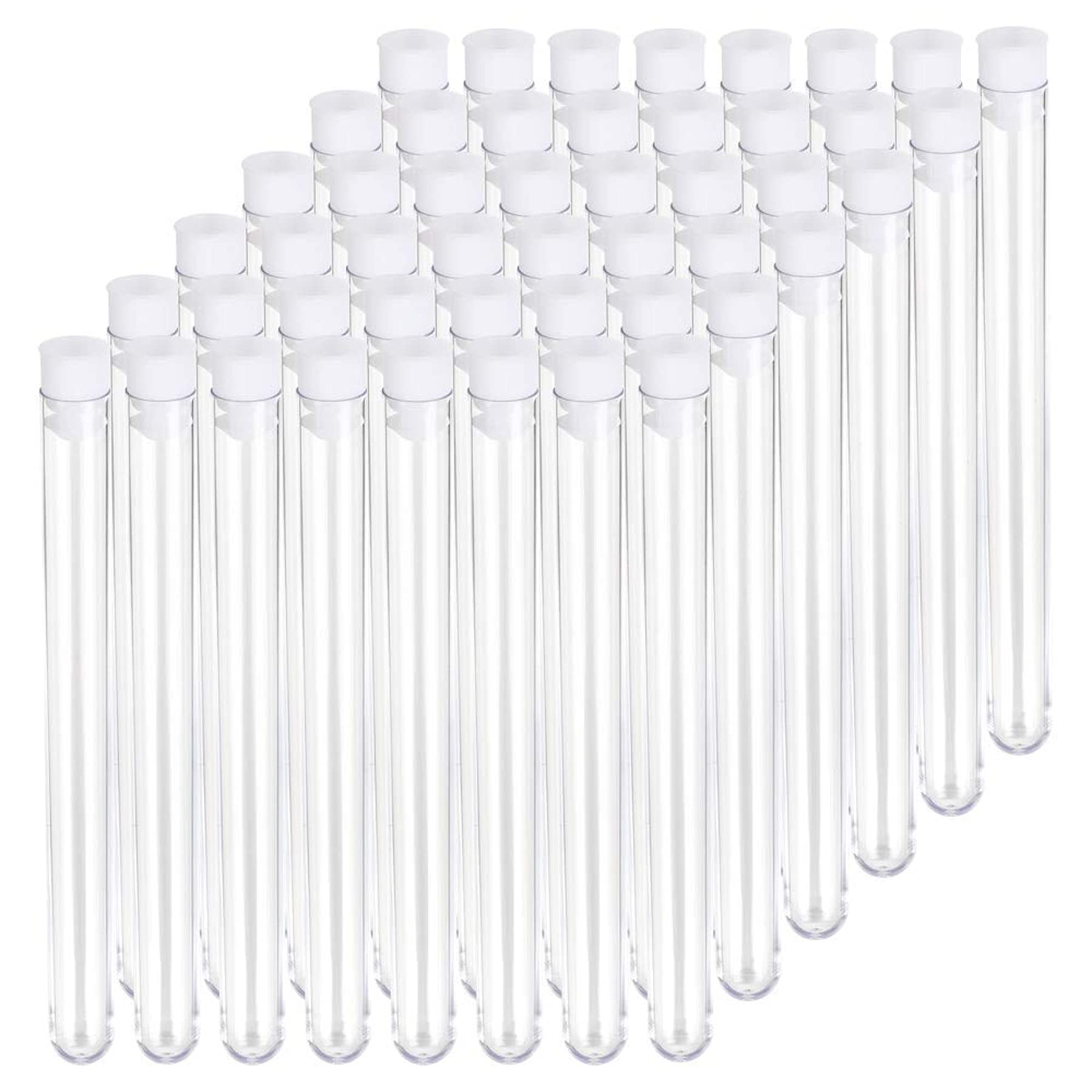 Buy SUPERLELE 48 Pack Plastic Test Tubes with Caps, 16x150mm(25ml