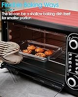 Vista 41 de NUTRIUPS 8x8 Baking Dish Square Casserole Baking Dishes with Glass Cover Glass Casserole Dish with Lid Baking Dish Glass Baking Pan for Baking