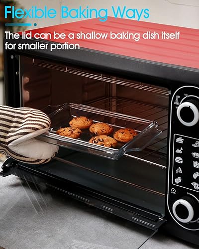 Miniatura 41 de NUTRIUPS 8x8 Baking Dish Square Casserole Baking Dishes with Glass Cover Glass Casserole Dish with Lid Baking Dish Glass Baking Pan for Baking