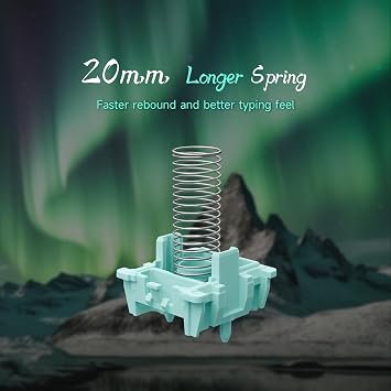 GATERON Magnetic Jade Pro Keyboard Switches, Linear Factory Pre-lubed Freely Setting Pre-Travel 20mm Longer Spring Key Switches for Magnetic Gaming Keyboard(70PCS)