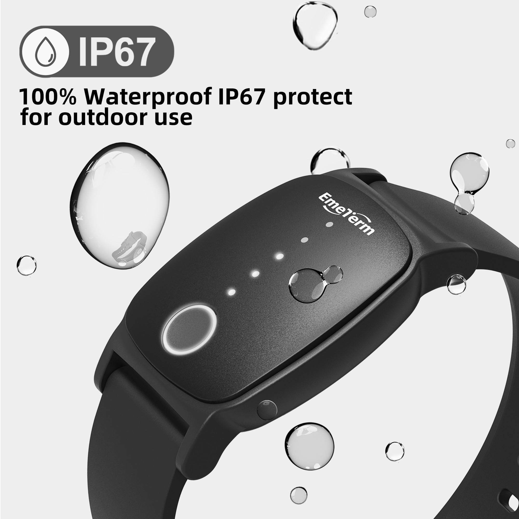 EmeTerm Explore Classic FDA-Cleared Anti-Nausea Wristband IP67 Waterproof Morning Motion Sickness Relief Band Rechargeable Classic Strap Design Drug Free Non-drowsy Without Side Effects: Galaxy Black / Mint Green