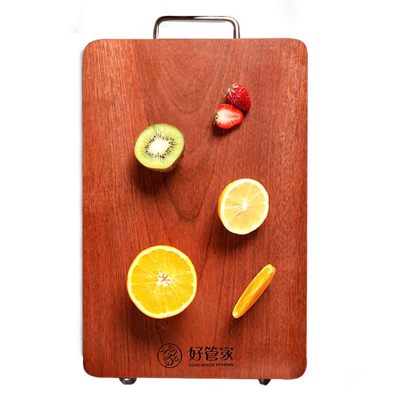Kitchen's Premium Organiczna deska do krojenia hebanu - drewniana deska do krojenia blok rzeźnika bardzo duży rozmiar drewniana deska do krojenia - mocna, trwała i wytrzymała (rozmiar: 40 x 28 x 2,5 cm)