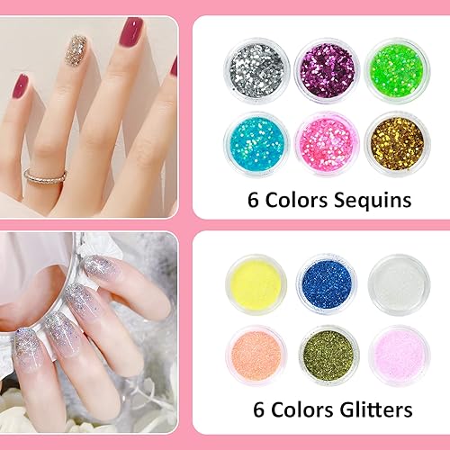 Miniatura 4 de Kit de uñas acrílicas en polvo y líquido juego completo de uñas acrílico profesional con todo kit de uñas acrílicas de bricolaje con puntas de