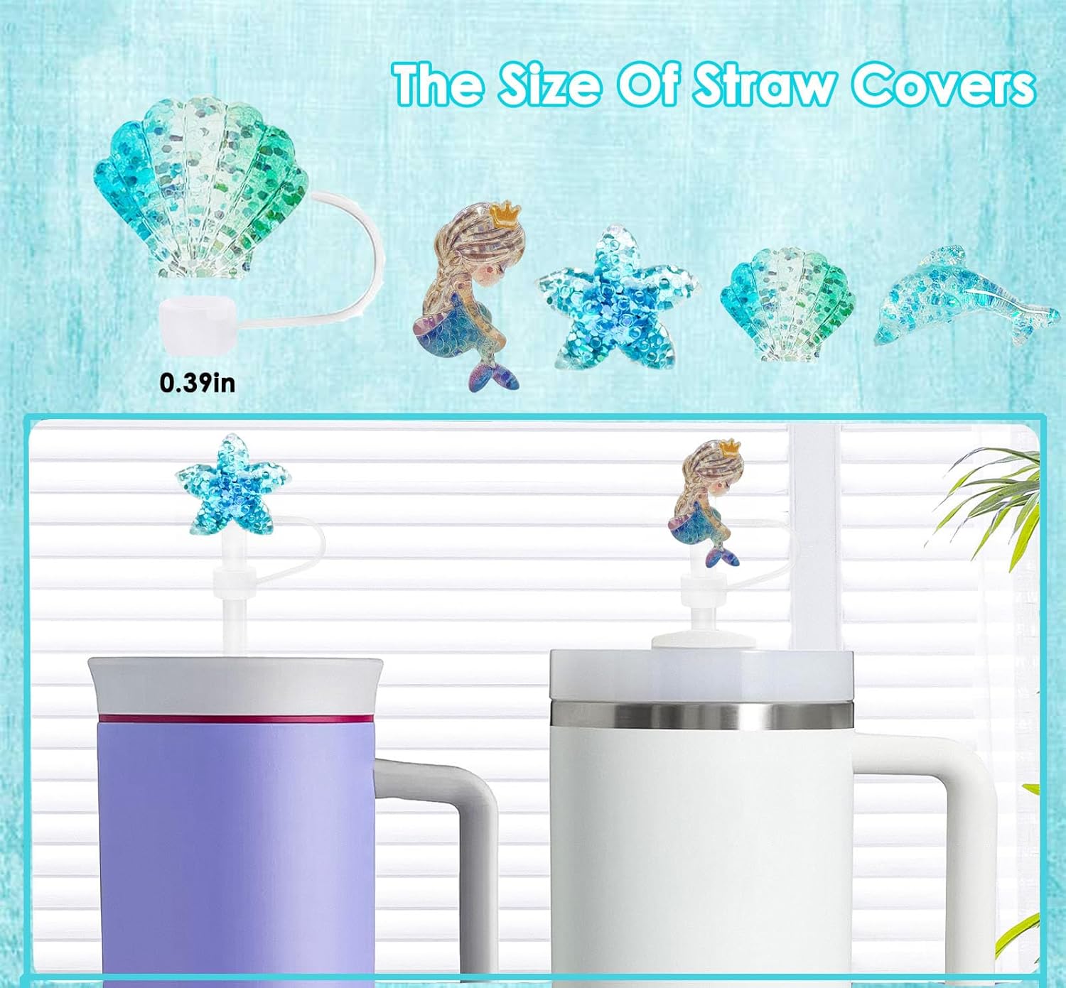 Straw Cover Cap,4 PCS Straw Toppers for Stanley Cup, Compatible With 30oz & 40oz Tumblers 10mm Reusable Silicone Accessories,Ideal Gifts for Friends - Image 4