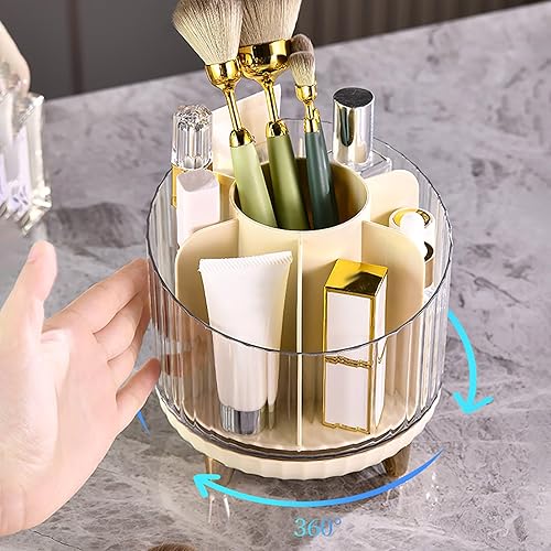 Miniatura 3 de Caja de maquillaje, caja de almacenamiento giratoria de 360°, caja organizadora de maquillaje, estuche de cosméticos, organizador de maquillaje y