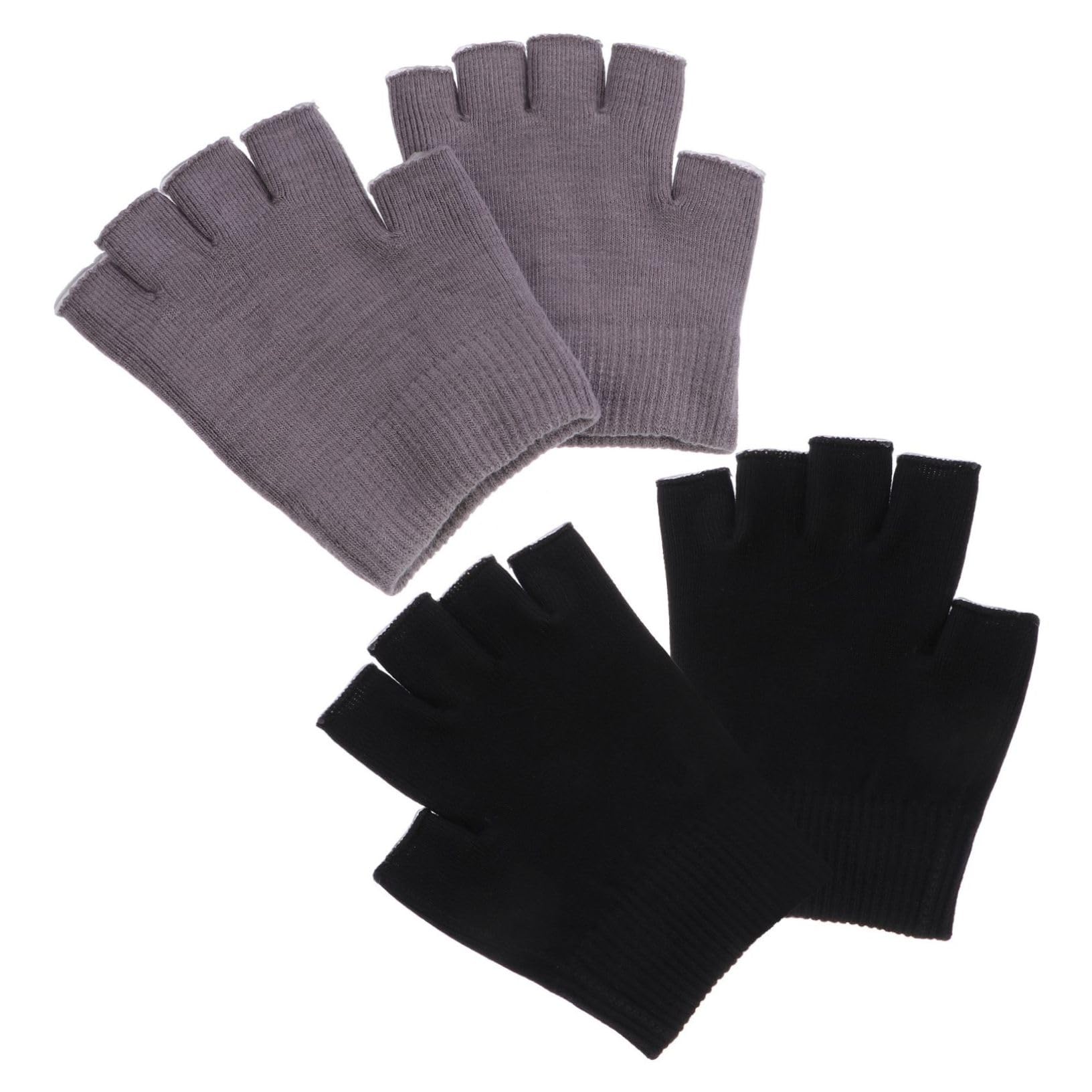 BESTYASH 2 Pairs Fingerless Moisturizing Gel Gloves for Dry Cracked Hands Reusable Hand Care Soft Nourishing Treatment for Daily Use Easy to Clean Suitable for