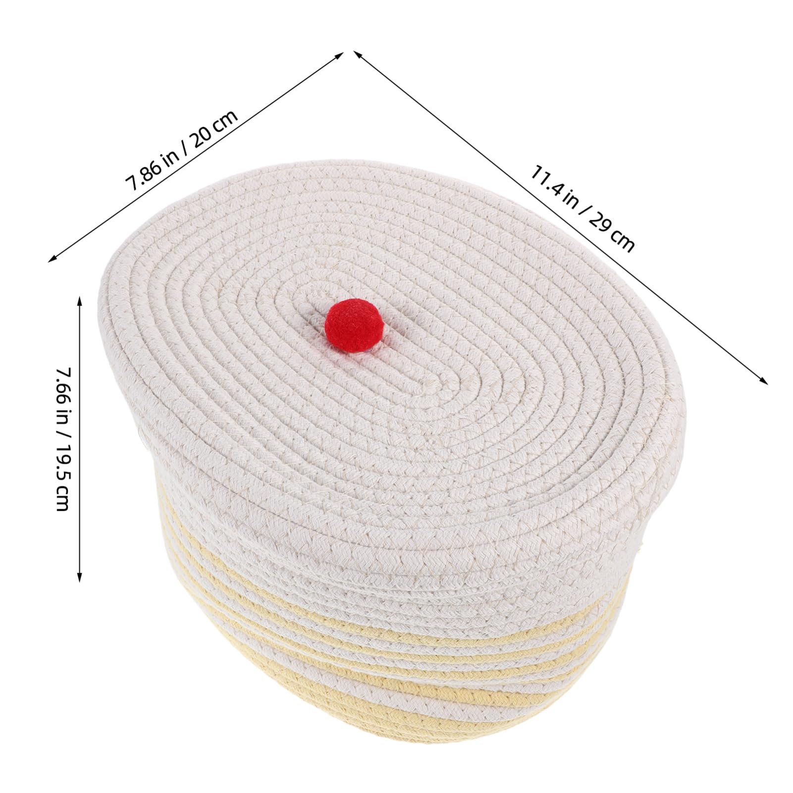 Cesta Porta Oggetti Intrecciata con Coperchio in Cotone a Forma di Cane