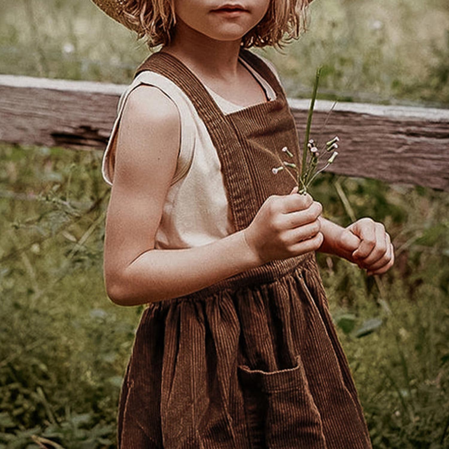 Ruffle Kids Corduroy Dress Corduroy Overall Dress Baby Girl Corduroy  Pinafore Dress Straps A-line Overall With Bib Pocket Little Girl Corduroy  Dress