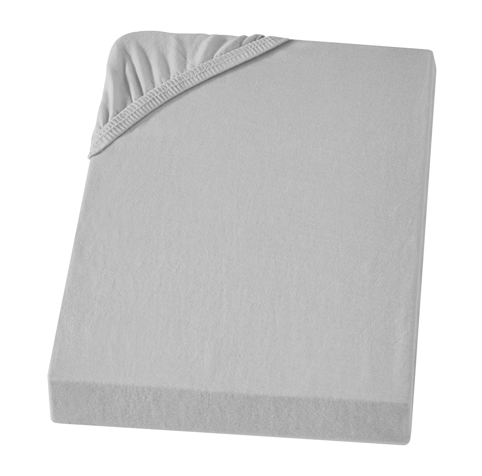 Carpe Sonno Warmes Biber Spannbettlaken 140x200cm Grau [Made in Germany] 15 bis 25cm Steghöhe - mit Gummizug | Flanell Bettlaken | Winter Spannbetttücher flauschig | Biber Bettlaken Dicker Stoff