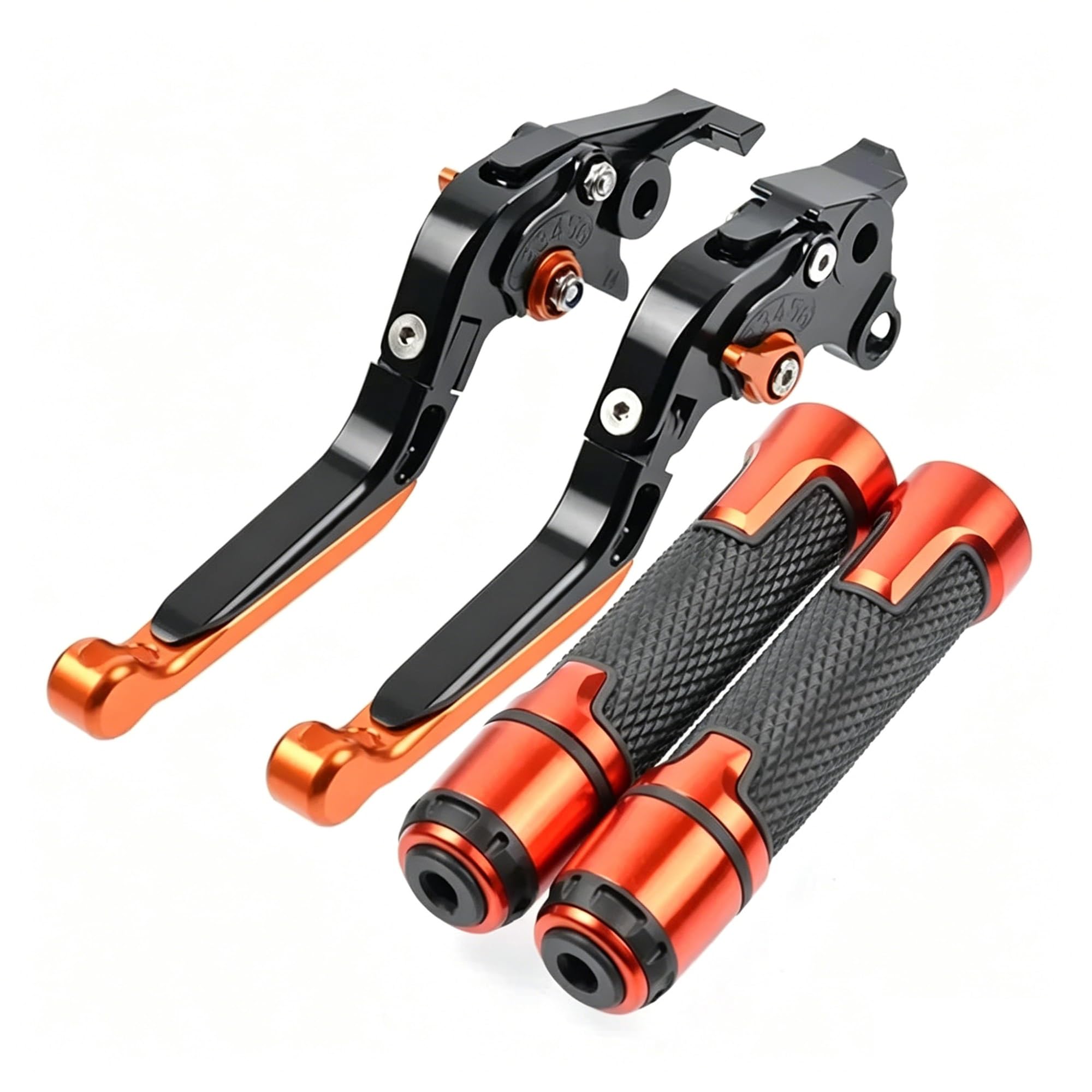 VQLDPX Handlebar Levers Motorcycle Brake Clutch Lever Handlebar Grips Kit for Suzuki for Hayabusa GSXR1300 2008-2017 Replacement Components Motorbike Clutch Grips Brake Lever