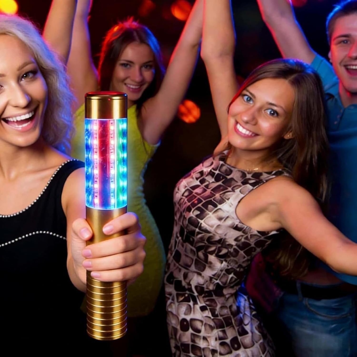 Set di 2 luci LED per bottiglie di champagne, per bottiglie di champagne, bastoncini stroboscopici, luminosi ricaricabili, illuminazione di servizio, per bar, club, feste, compleanni, matrimoni