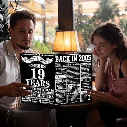 Miniatura 5 de Tarjeta grande de cumpleaños número 19 para hija e hijo, regalos únicos de 19 cumpleaños para mejores amigos, regalos divertidos para mujeres de 19