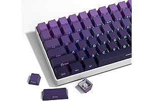 XVX Side Print Purple Key Caps - Gradient PBT Double Shot Custom Keycap Set