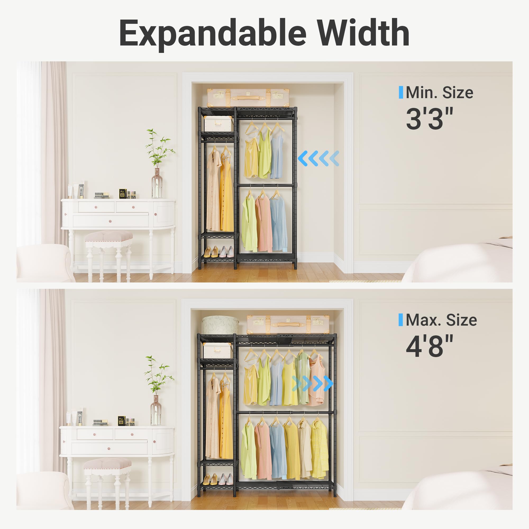Amazon.com: VIPEK X20 Expandable Metal Clothing Rack Adjustable