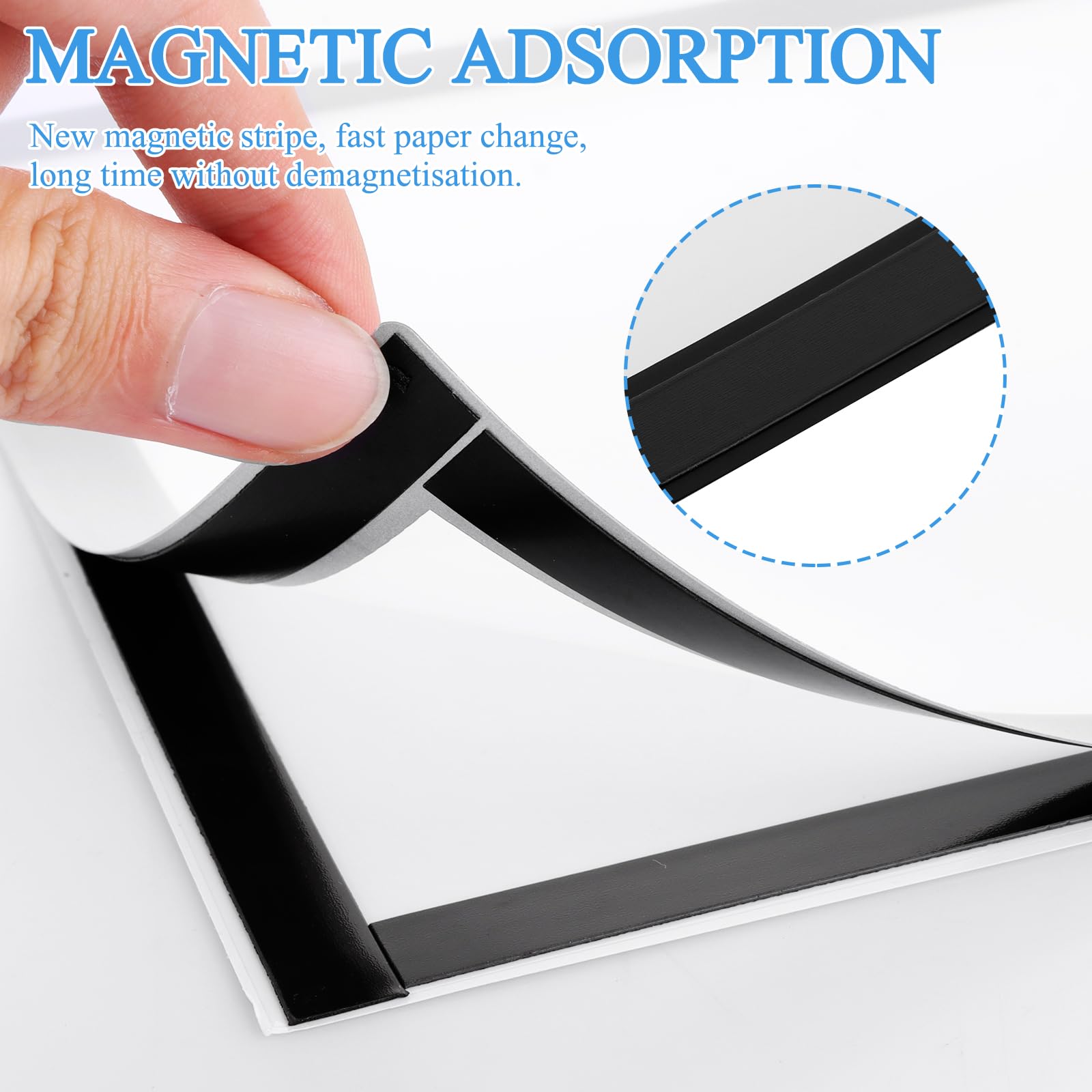 15 Stück Magnetrahmen A4 Selbstklebend, Info-Rahmen Selbstklebend mit Magnetverschluss, Selbstklebende Magnetrahmen A4, Diamond Painting Rahmen für Wanddekoration Hause