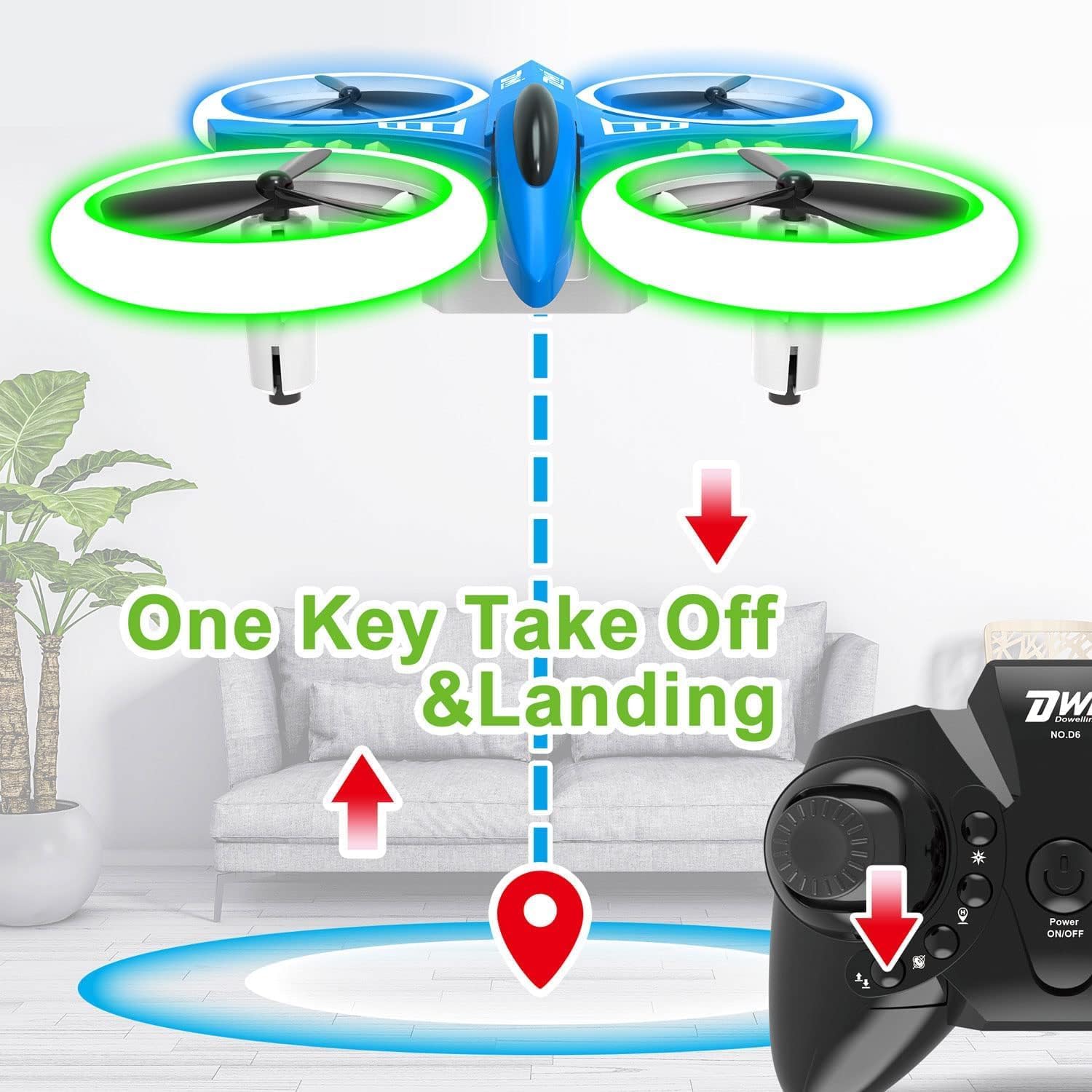 MIMIDOU Foam Throwing 4.9 Inch Mini Drone for Kids