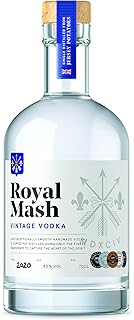 Royal Mash Vintage Potato Vodka 70cl | 40% ABV | Ultra Premium | Most Awarded Vodka in the British Isles | Made from Jersey Royal potatoes