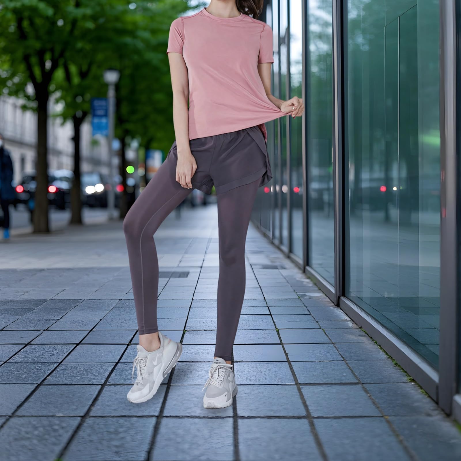 Conjunto de pilates para mujer, ropa de yoga de 4 piezas con chaqueta, sujetador, pantalones cortos y pantalones, XL, transpirable, tela antibolitas, apto para 5 pies a 5 pies 11 pulgadas, 110 a 330