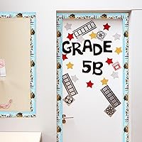 Vista 7 de Decoración navideña de 65.6 pies, borde de tablón de anuncios de papel para aula, pared, escuela, pizarra, decoración para el hogar y la oficina
