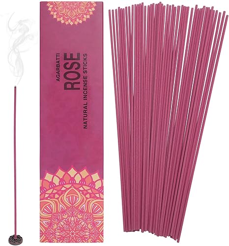 Miniatura 6 de Varillas de incienso rosa  Aroma de larga duración para positividad  Aromaterapia para aliviar el estrés  Paquete de 252 varillas
