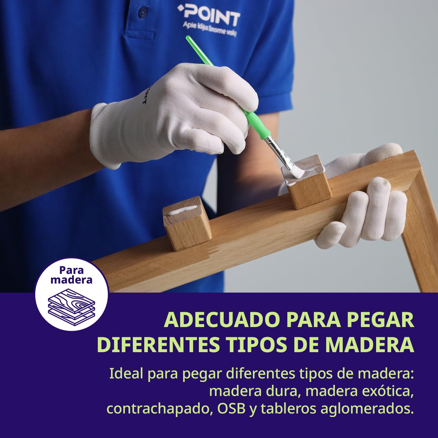 Pegamento para madera Pegamento fuerte de PVC D3 5 kg Pegamento para madera ultrafuerte resistente al agua para muebles, madera contrachapada MDF y más, secado rápido, pe