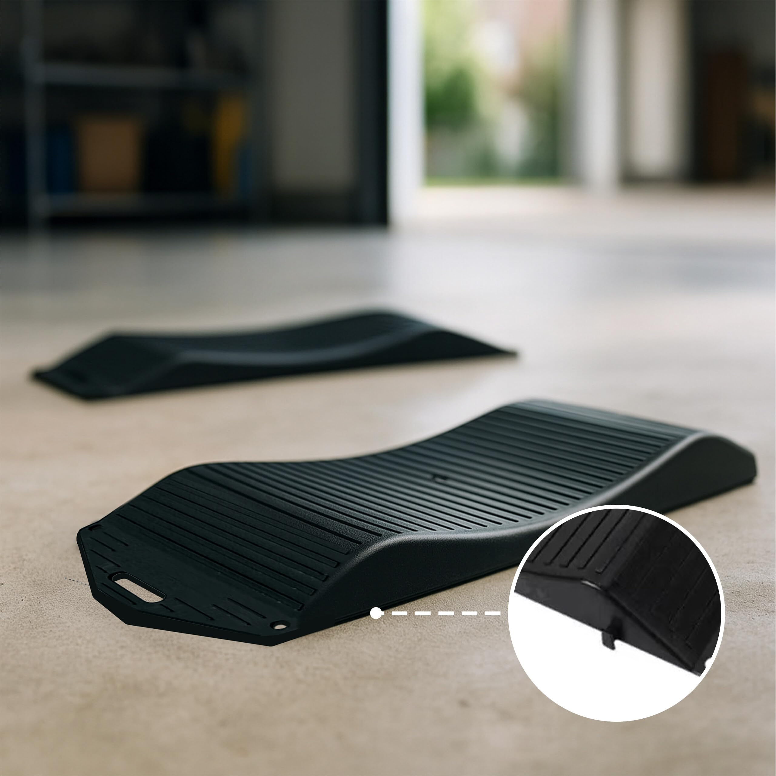 Relaxdays Protecteurs de pneus Contre Les déformations, Lot de 2, 10-20 Pouces, Noir, 4 x 20 x 44 cm