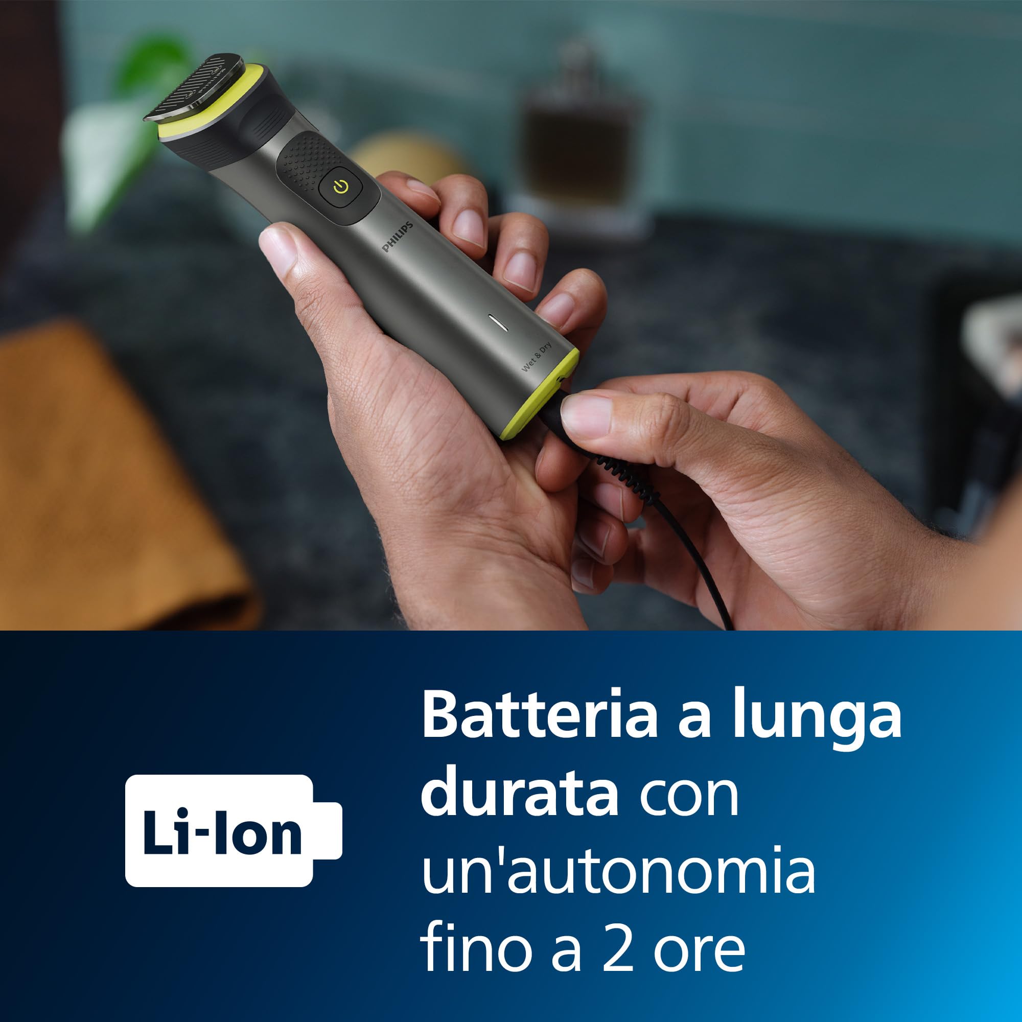 Rifinitore All-in-One Philips serie 7000, Multigroom 14 in 1 per viso, testa e corpo, 21 impostazioni di lunghezza (0,5-16 mm). Un unico strumento, massima precisione (modello MG7930/15)
