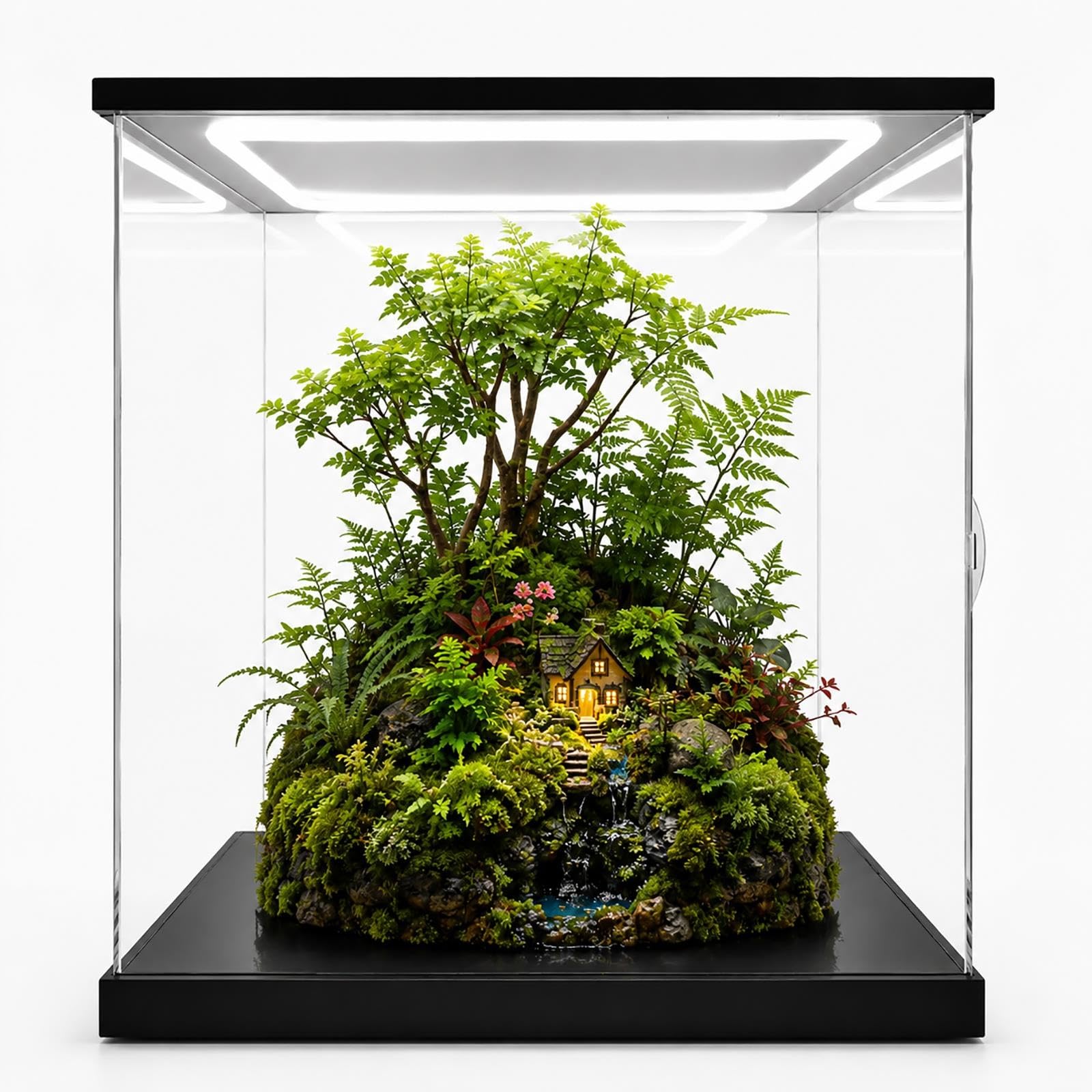 Vitrina Grande De Acrílico Transparente con Luz LED para Figuras