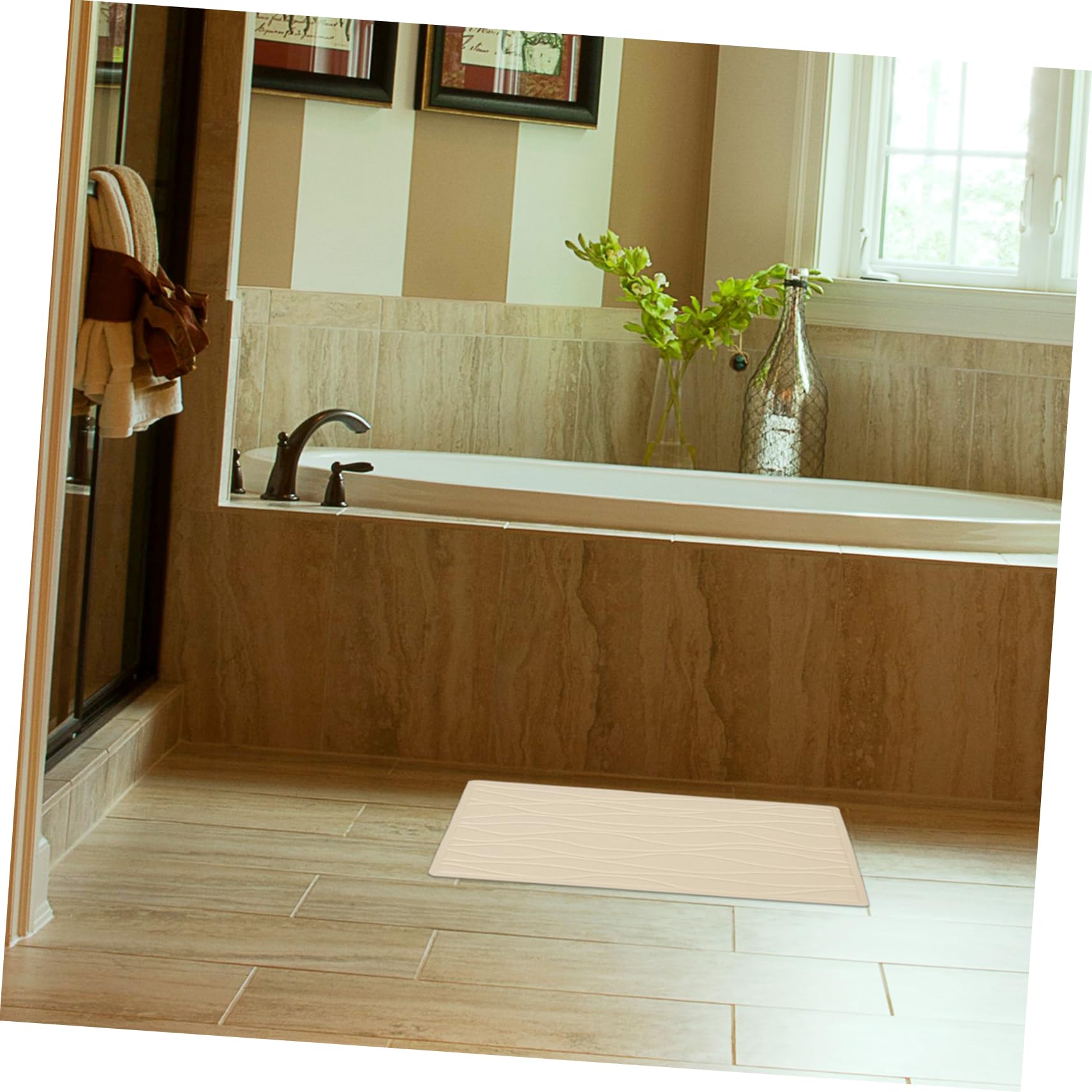 Alfombra De Bañera Antideslizante De Goma con Mat De Ducha Nonslip para Baño Alfombrilla De Suelo para Bañera y Ducha Protección y