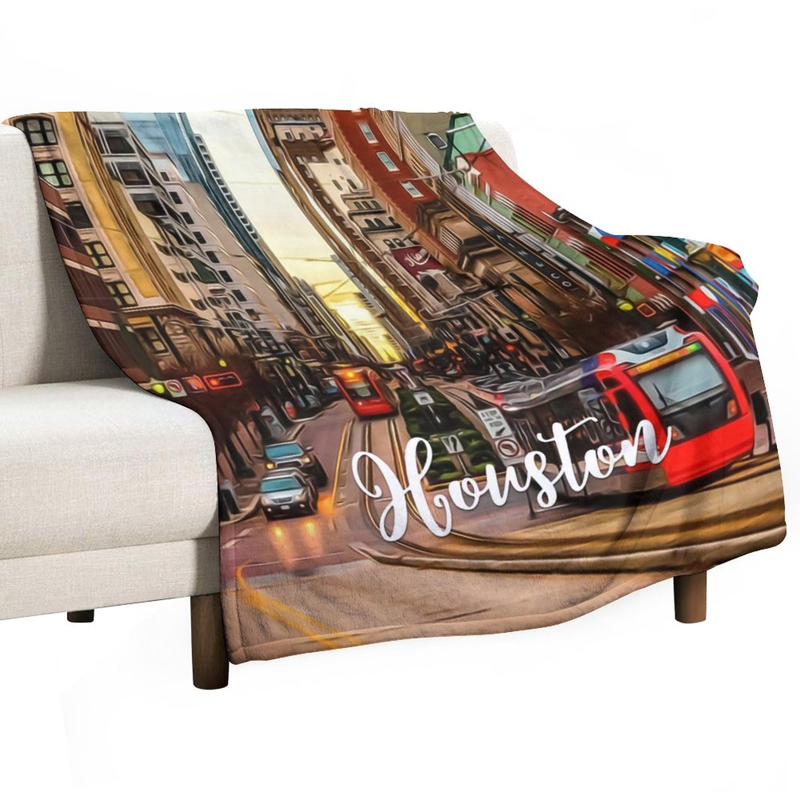 Couverture confortable Houston respirante et douce pour lit et canapé