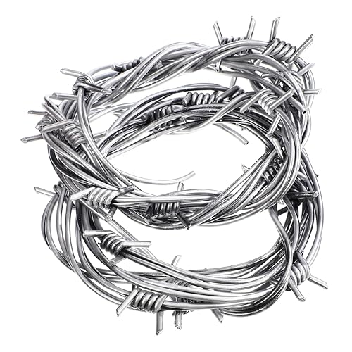 2 piezas de alambre de púas falso para Halloween, alambre de púas de plástico, guirnalda de alambre de púas para fiesta, decoración del hogar,