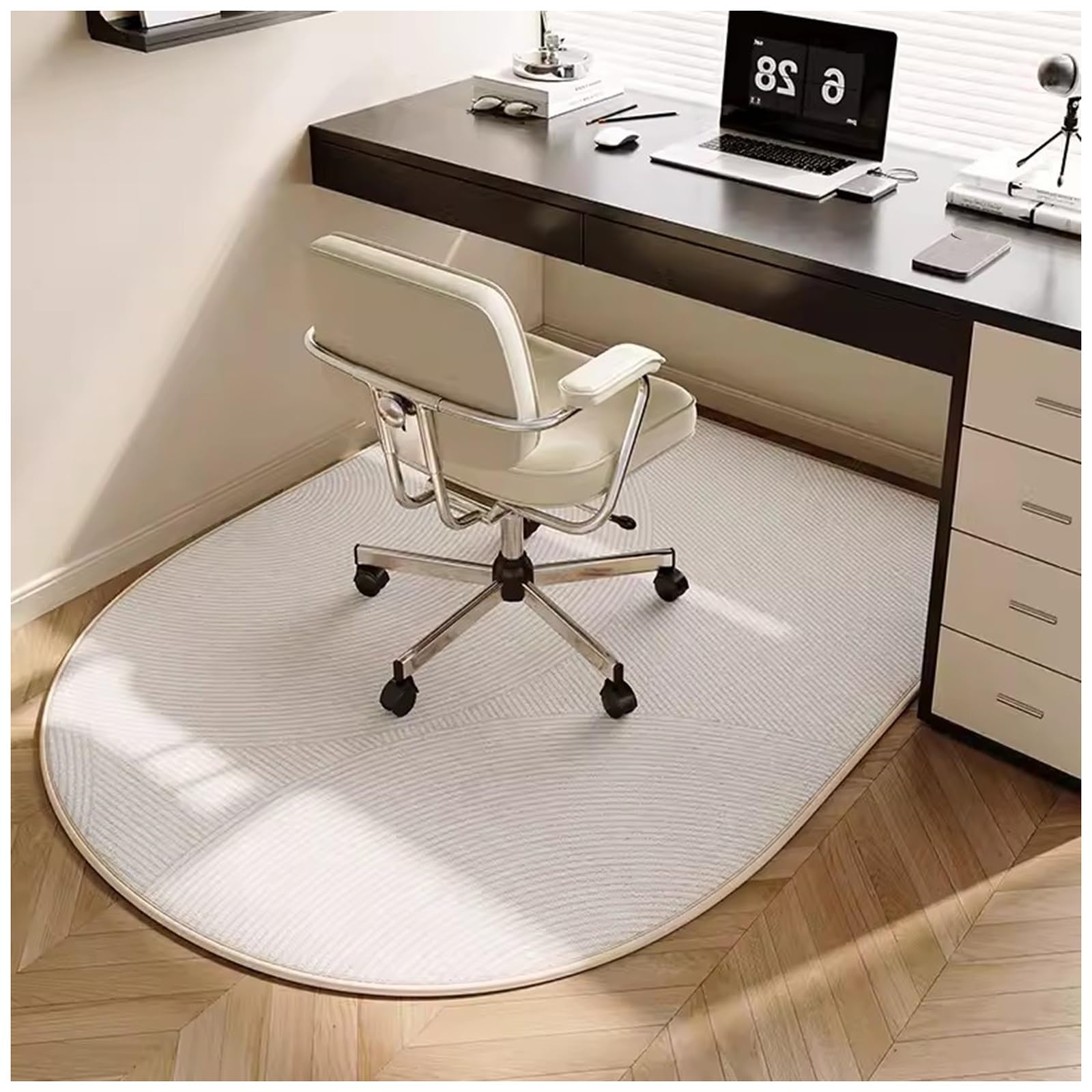 Office Chair Mat TPR Non-Slip Backing Floor Mats Wheels can Slide Easily Easy to Clean Mat for Hardwood and Tile Floors Soundproof Office Chair Mat