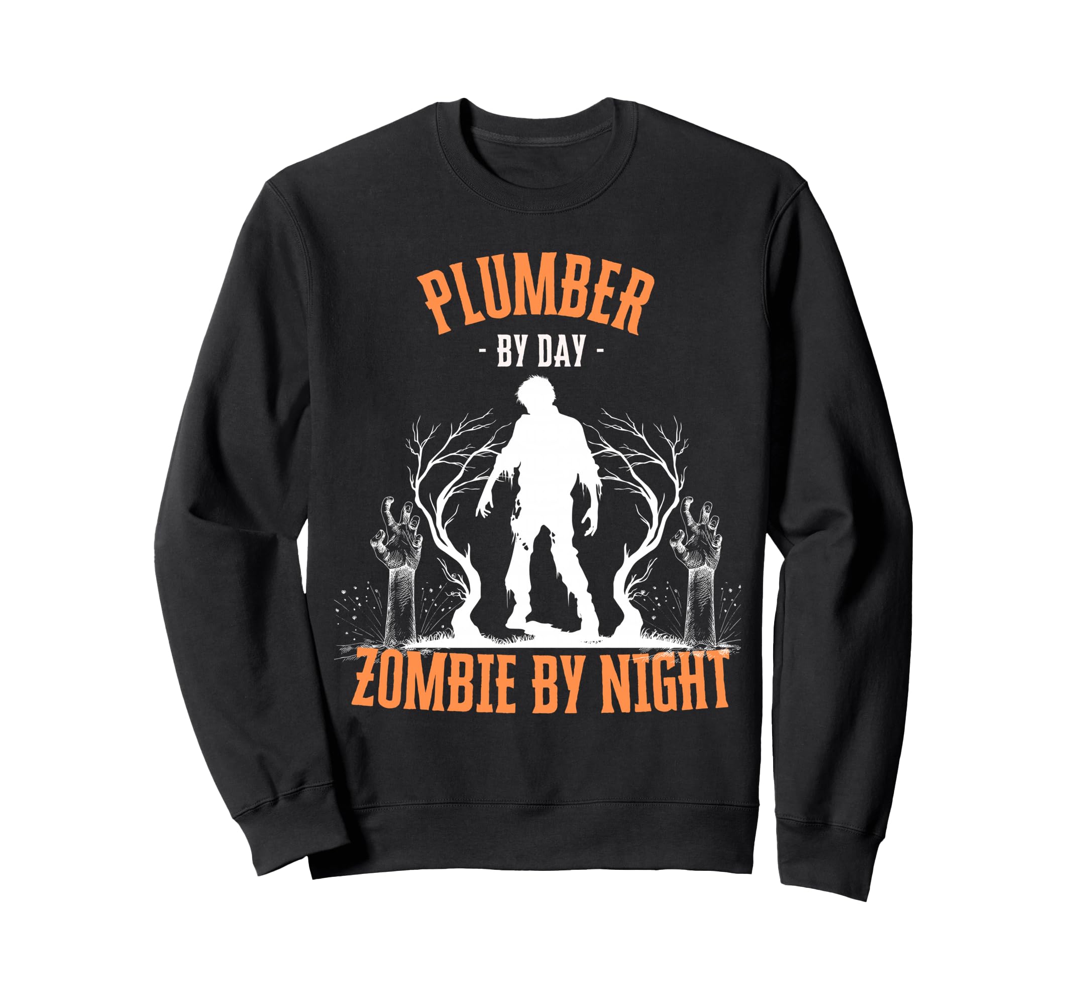 Fontanero de día Zombie por la Noche Divertido Halloween Espeluznante Aterrador Sudadera