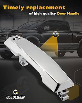 Driver Door Handle, Compatible with 2004-2015 Nissan Titan, Armada