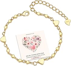 EXGOX Bracelets for Women Silver Heart Bracelet for Women Sterling Silver Bracelet Adjustable Ladies Bracelet Friendship Bracelet Lady Bracelet Birthday Gifts for Women