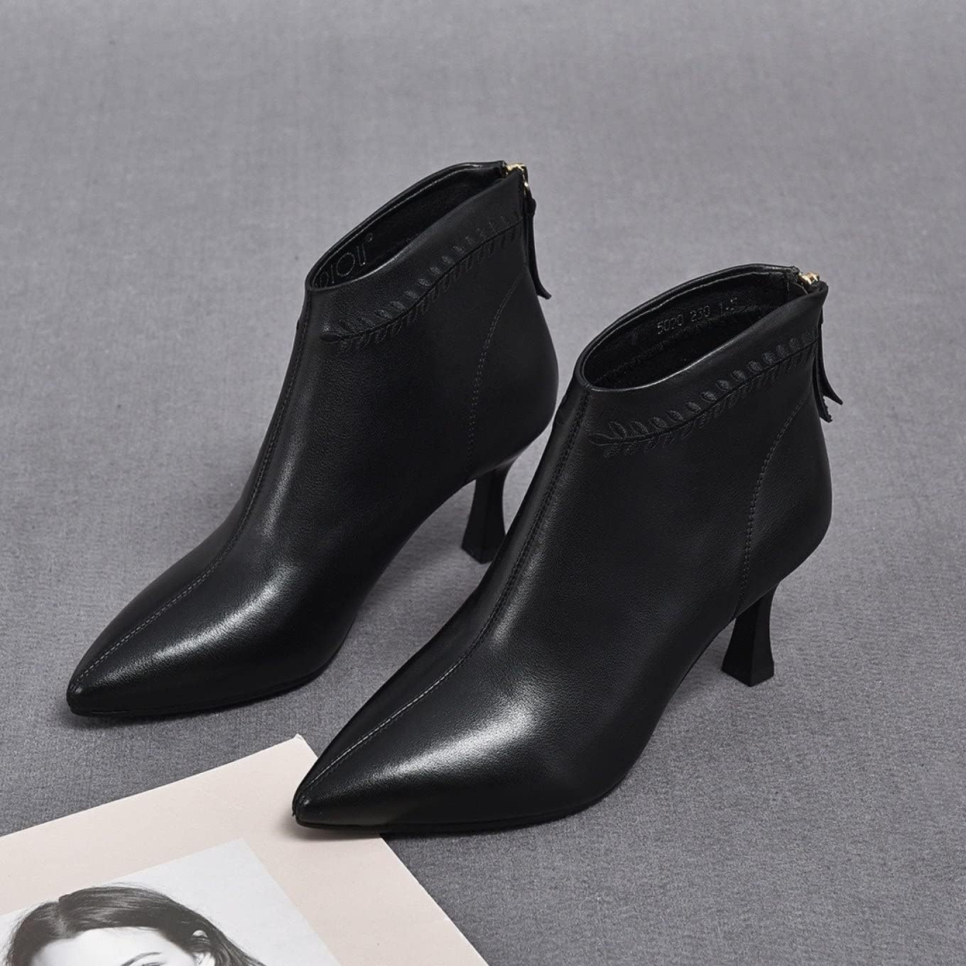 [ＬＳＤＺＷ] ブーティー ファスナー ピンヒール レディース ブーツ ショートブーツ ポインテッドトゥ 春 秋 冬 脚やせ 美脚