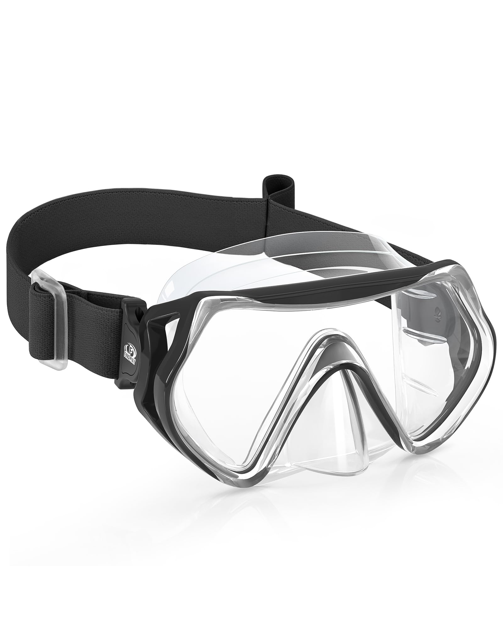 Findway Taucherbrille Kinder mit Stoffband,Schnorchelmaske Kinder Schwimmbrille für Jungen Mädchen,Anti Nebel Anti-Leck 180°Panorama HD Tauchmaske mit Nasenabdeckung,für 6-16 Jahre