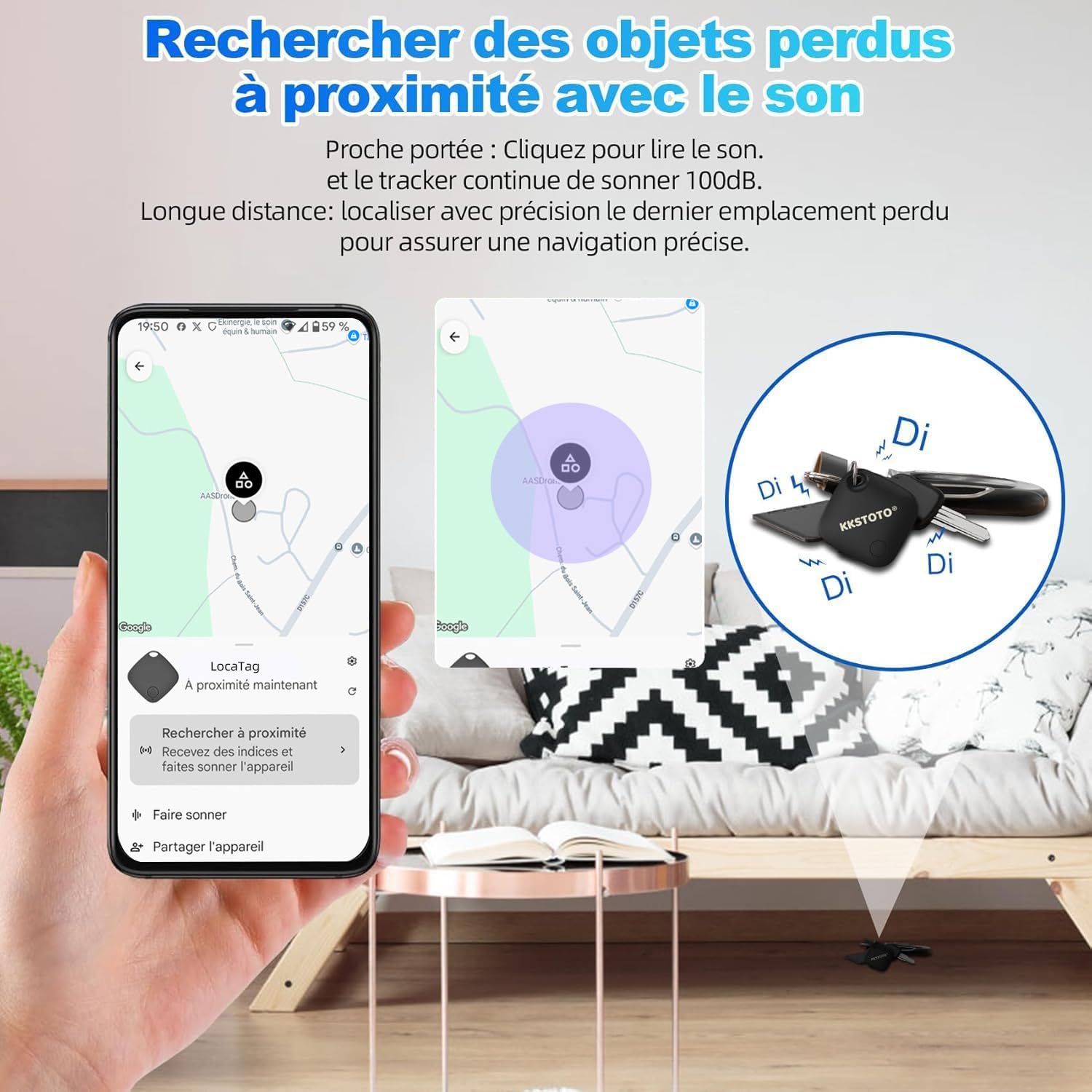 Lot De 4 Smart Tags Pour Android - Traqueurs Bluetooth Via Google - Pour Clés, Sacs, Valises
