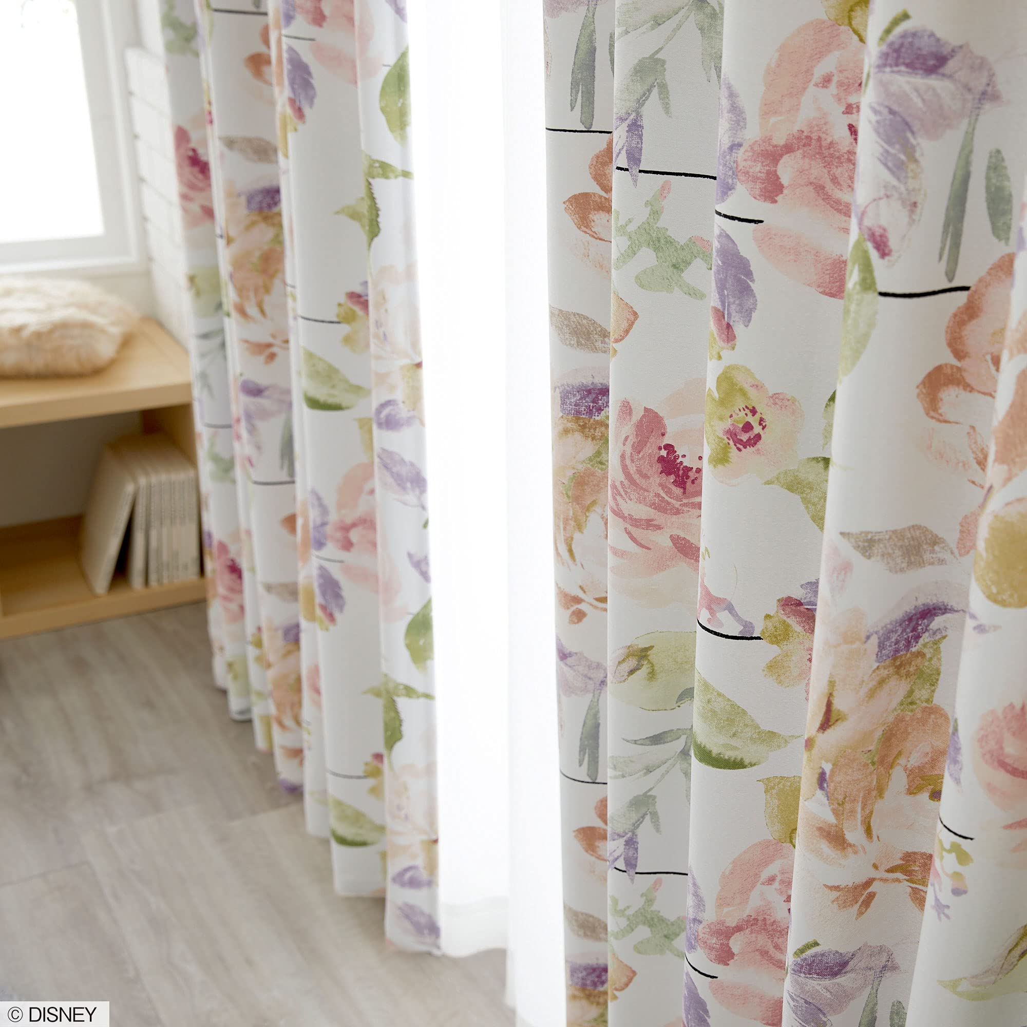 Amazon｜スミノエ ディズニー ミッキー ローズグリッド カーテン