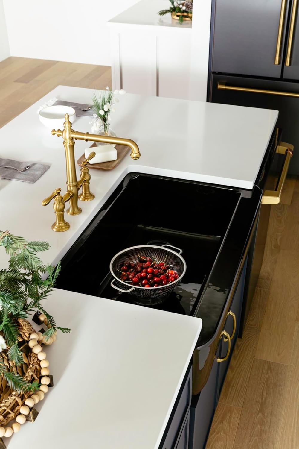 KOHLER Artifacts Two-Hole Bridge Kitchen Sink Faucet With Sidesprayer