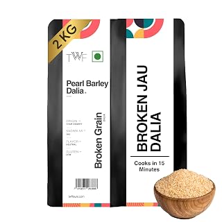 TWF Pearl Barley Dalia | 2 Kg | Jau Dalia (Porridge) | Stone-Ground from Pearl Barley | From Rajasthan's Drylands for Better Nutrition & Texture | Ideal for Upma, Khichdi & Weight-Watchers | Cook in 15 Minutes like Rice
