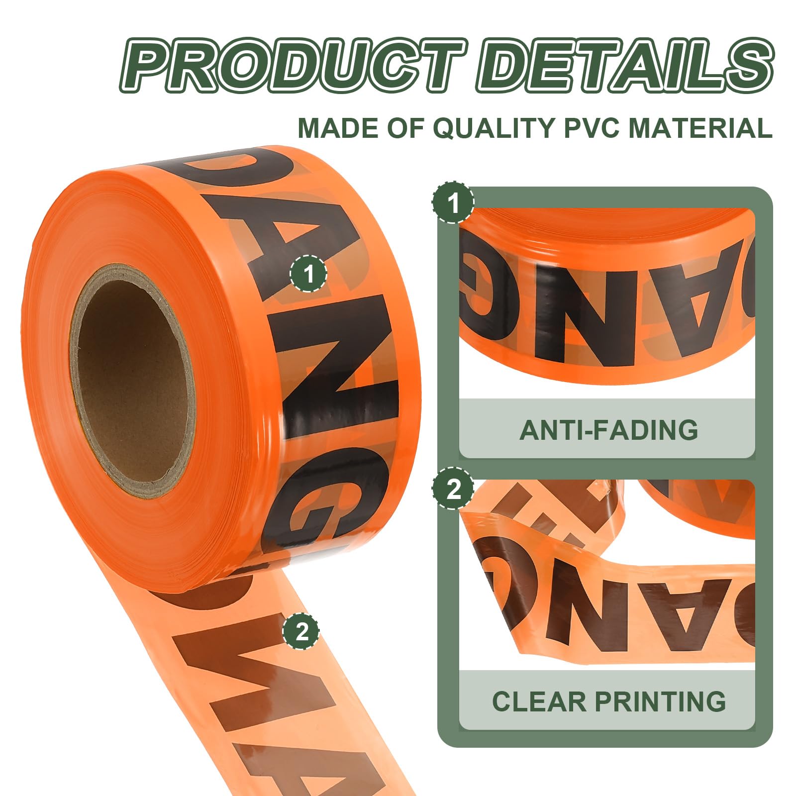 YOKIVE 1000ft x 3" Warning Tape - Image 4