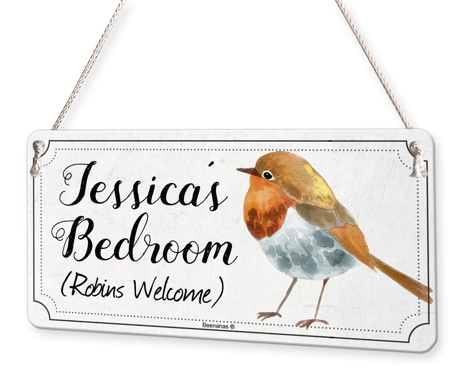 Beenanas Robin Robins Bring Personalised Childs Bedroom Door Sign Name Plaque