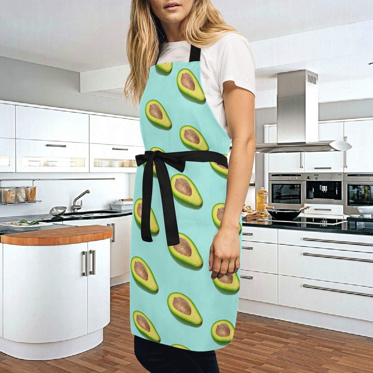 MBMSO Grembiule Da Cucina Avocado | Impermeabile Con Tasche | Divertente Per Chef E Barbecue