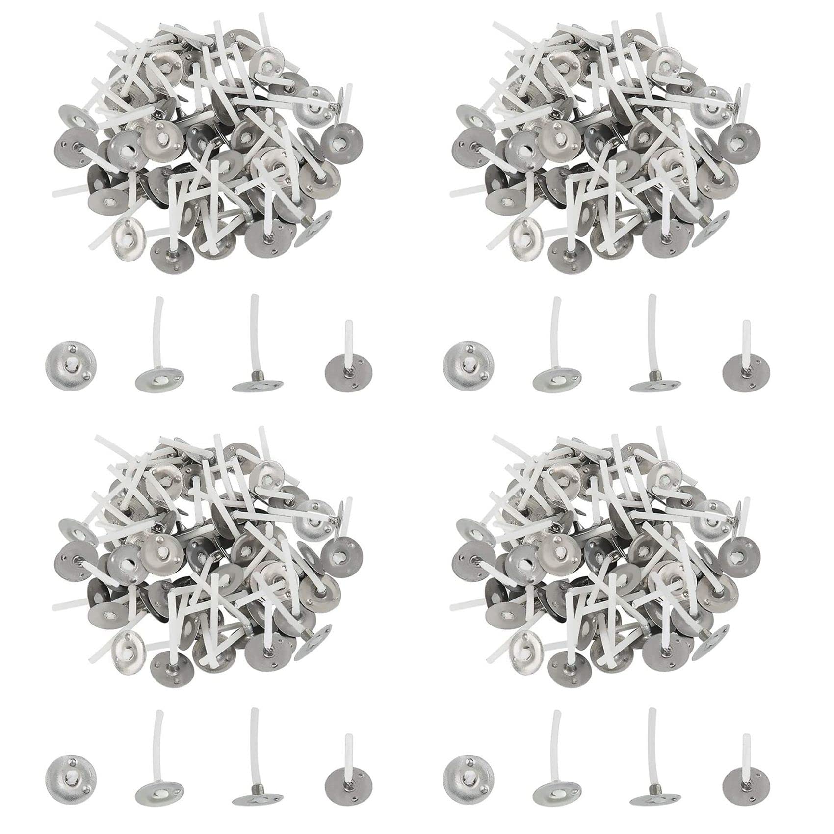 Hndhbfgrt 2000Pcs Candle Wicks 1 Inch Low Smoke Candle Wick with Metal Tabs Tea Light Wicks for Candle Making