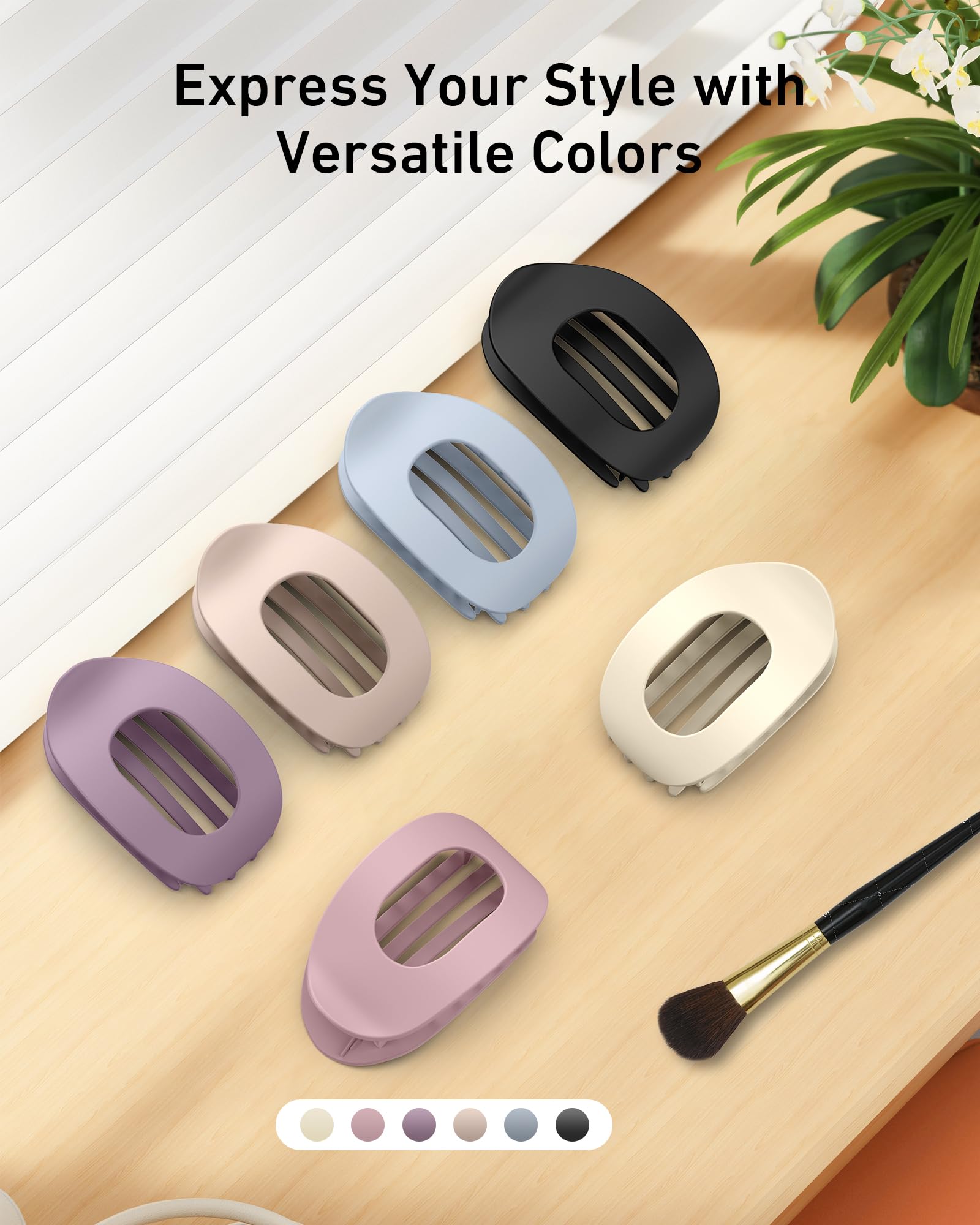 Paquete de 6 pinzas elegantes para el cabello para mujer, pinzas antideslizantes duraderas para cabello grueso y fino, ligero y elegante, perfecto para el estilo diario, fiestas y ocasiones 7