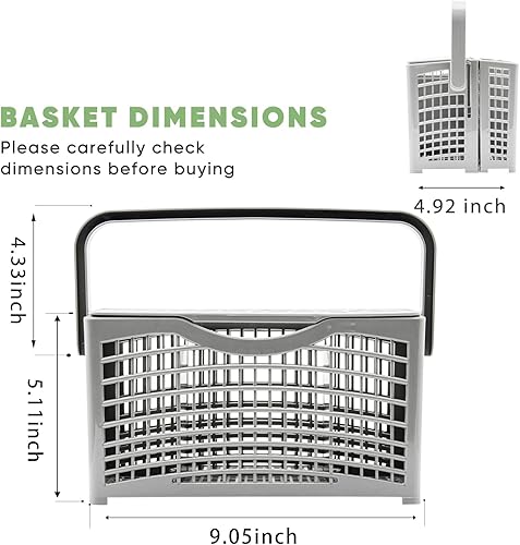 Miniatura 4 de Cesta universal de repuesto para lavavajillas, cesta 2 en 1 para utensilioscubiertos, compatible con Bosch, Maytag, Kenmore, Whirlpool, KitchenAid,